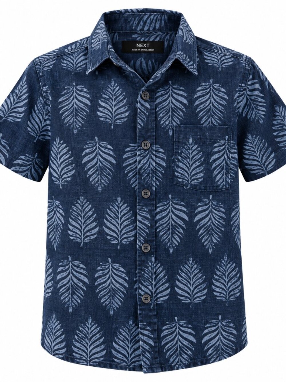 NEXT Boys Cotton Leaf Print Shirt Size 9Y